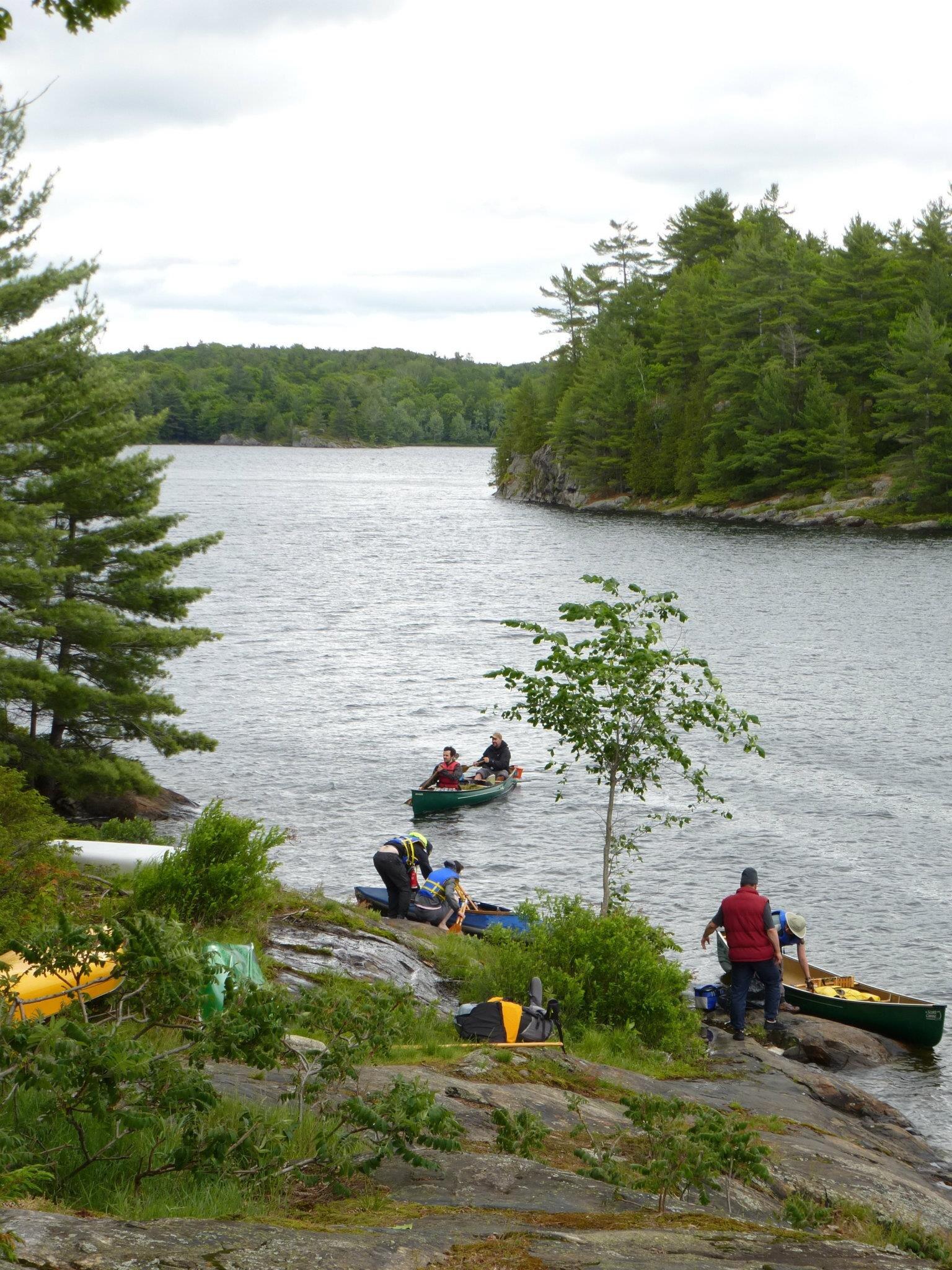 Packing up camp to go paddling in Canada