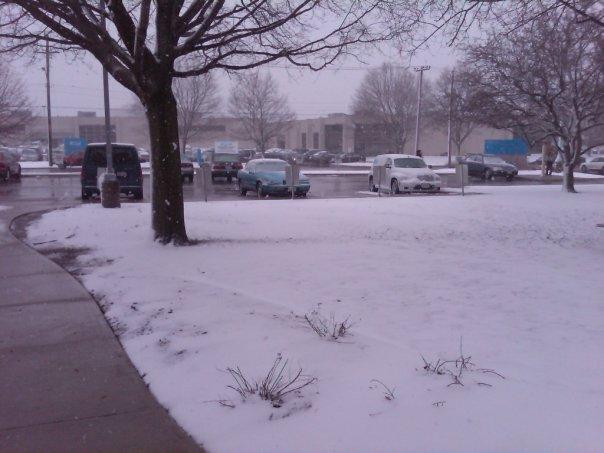 Snowy street in Canada