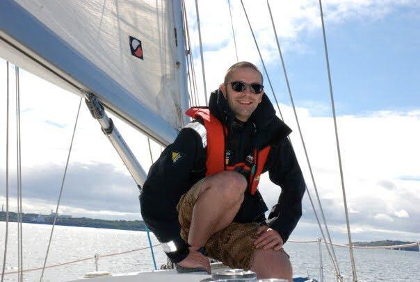Me on a sailing yacht in Kinsale, Co Cork