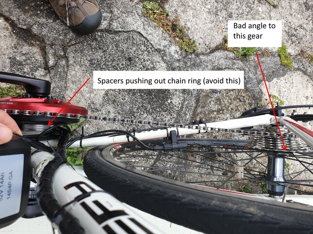 Bottom Bracket spacer affecting chain alignment Bottom Bracket spacer affecting chain alignment