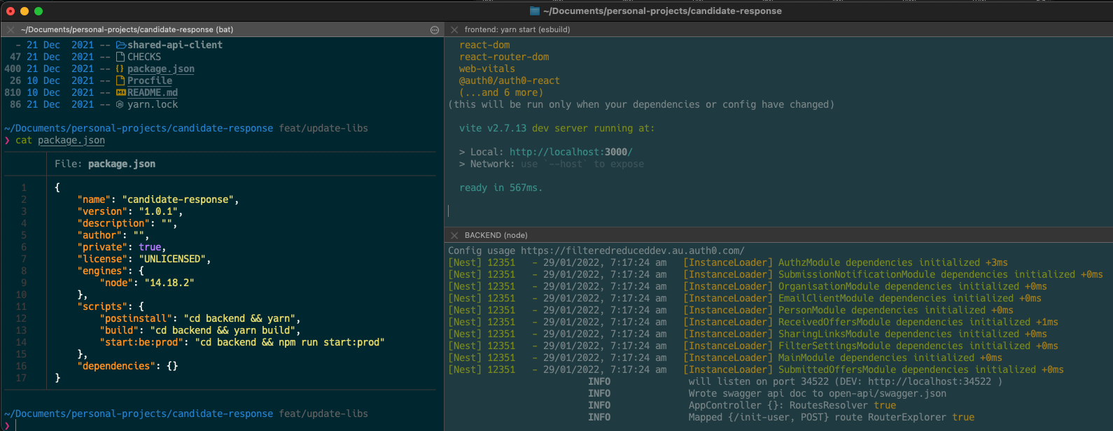showing iterm2 split panes