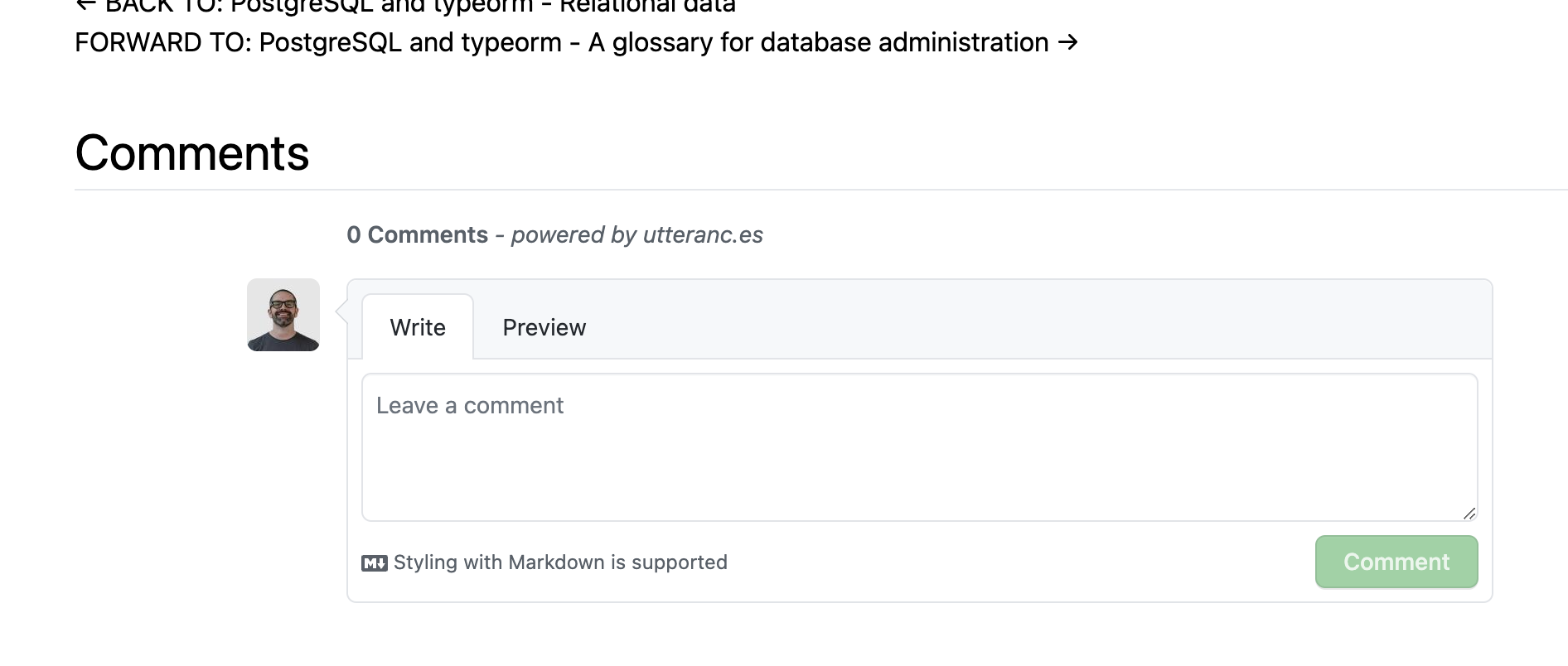comments ui