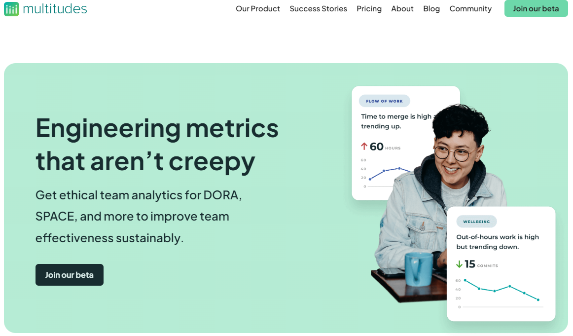 Multitudes marketing page